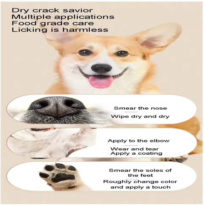 Pet Paw Care Balm – Soothing Cream for Cracked Pads, Nose & Foot Protection